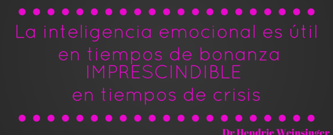 La inteligencia emocional no es otra cosa que percibir, comprender y regular nuestras propias emociones y las de los demás.