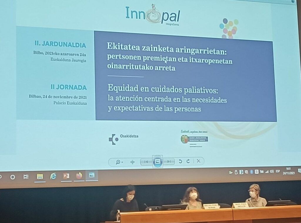 Proyecto Innopal, una experiencia práctica de innovación para, por y con las personas involucradas en la atención de personas con necesidades paliativas en osakidetza. OAZ Coaching para el cambio.