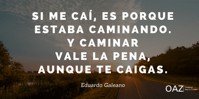 Si me caí, es porque estaba caminando. Y caminar, vale la pena, aunque te caigas.

Eso que no te permite avanzar