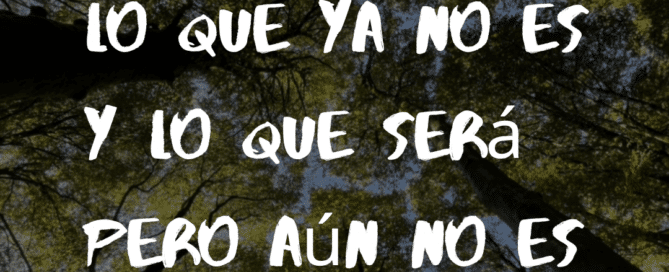 ese viaje entre lo que ya no es y lo que será pero aún no es